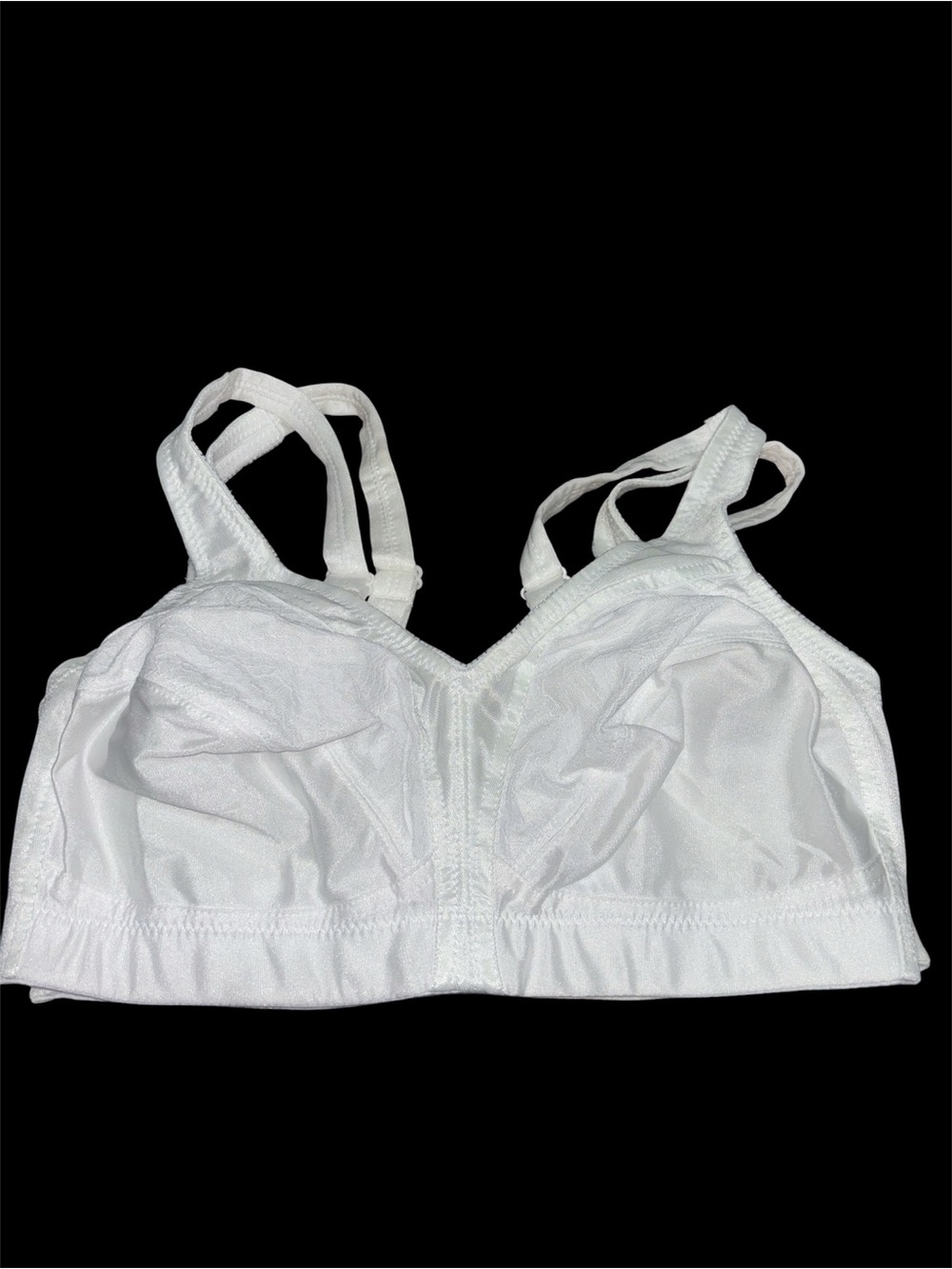 Classic White Wirefree Comfort Bra with Adjustable Straps